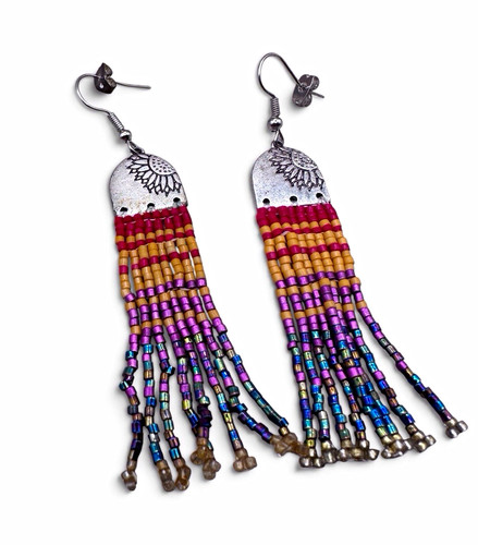 Multicolor beaded tassel - multicolor,