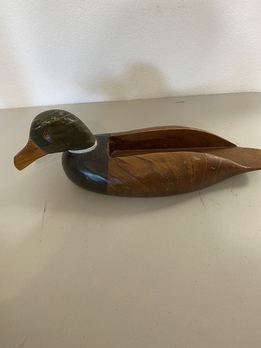 Vintage duck decoy - duck, wooden