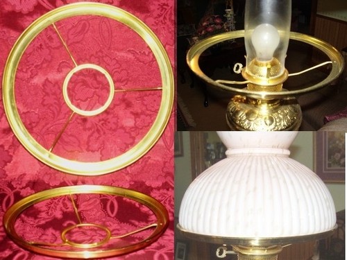 Brass shade holder central - shade,