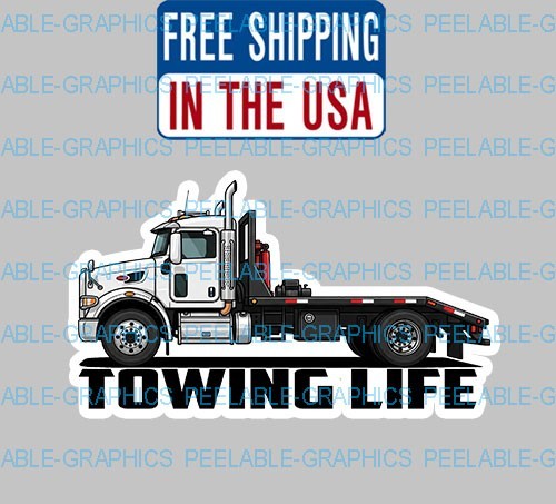 Towing life tow truck vinyl - tow,
