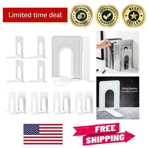 Elegant white bookends heavy - -,