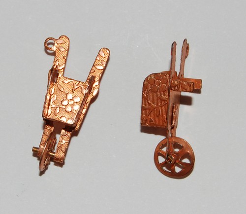 Vintage copper wheel - wheel, barrow