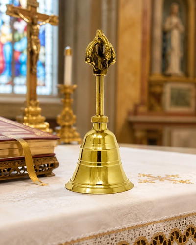 Brass church service bell - brass,