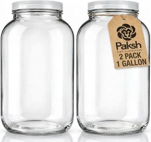 Gallon glass jar - gallon, lid