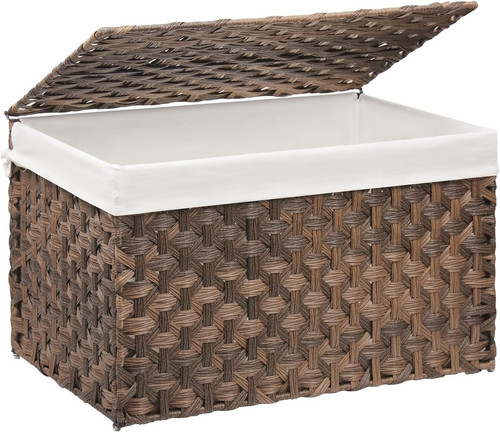 Wicker storage basket - storage, with
