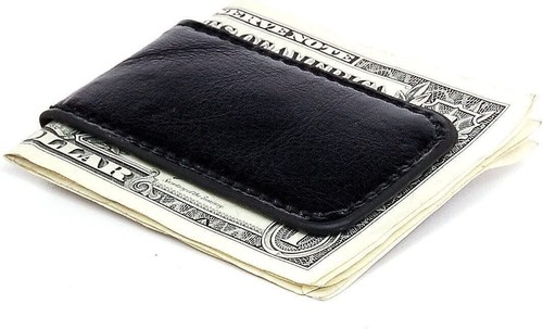 Black leather magnetic - black,
