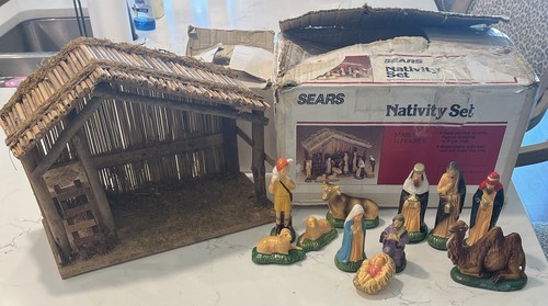 Vintage sears nativity set - vintage,