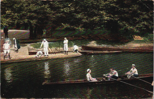 Antique postcard row - antique,