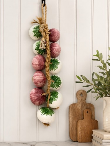 Vintage ceramic glazed onions - ceramic,