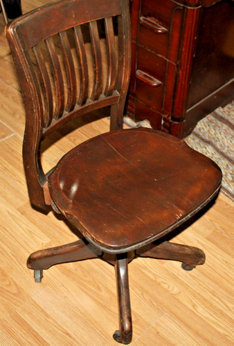 Antique wood bankers - wood,