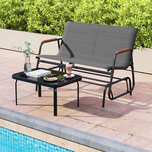 Person outdoor glider bench - 2-person,