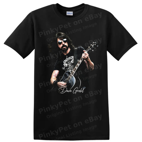 Dave grohl rock guitar - t, shirt