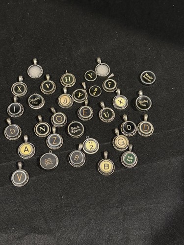 Jewelry typewriter button - jewelry,