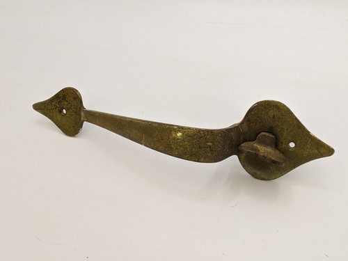 Brass door handle exterior - brass,