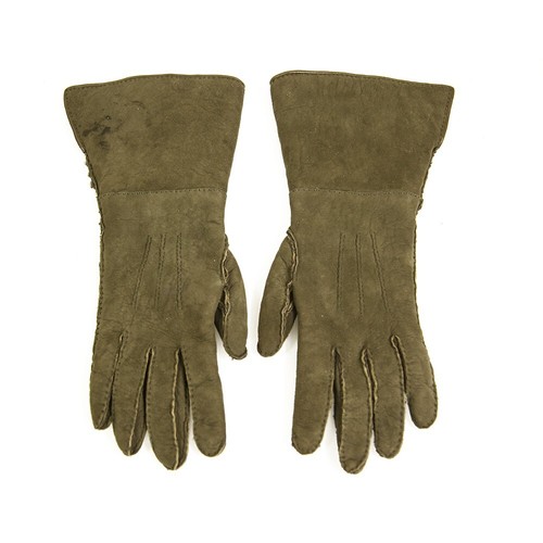 Chanel khaki green suede