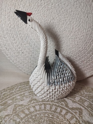 Large origami swan - swan, 3d