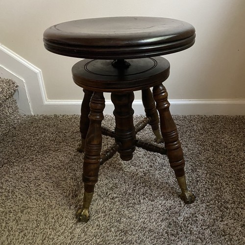 Antique piano stool - piano,