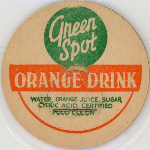 Milk bottle cap green spot - cap,