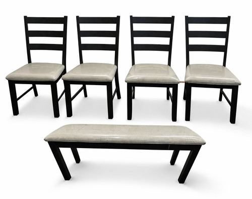Wooden ladder back fabric - ladder, seat