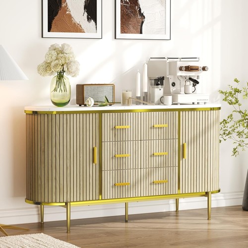 Fluted sideboard buffet - fluted,