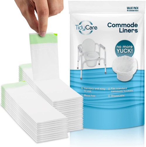 Tidycare commode liners for - tidycare,