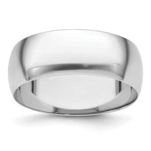 Platinum 8mm round wedding - 8mm,