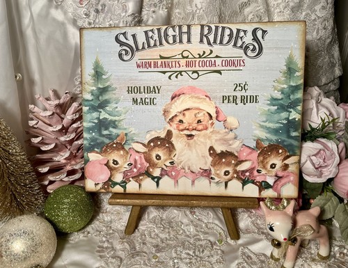 Sleigh rides santa - sleigh, with