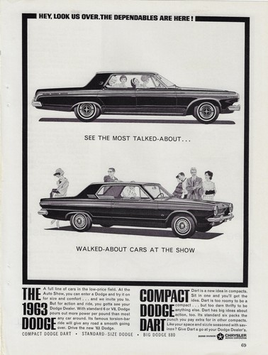 1963 dodge dart compact car - 1963,