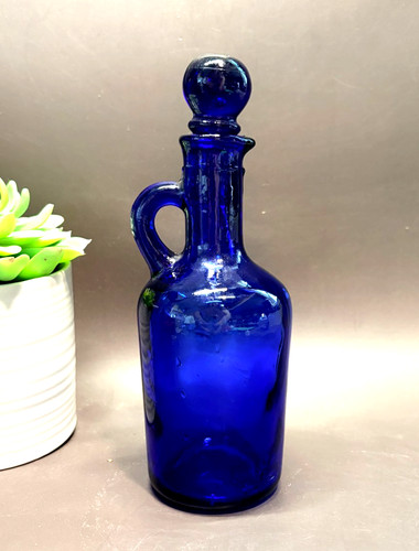 Vintage cobalt blue glass - cobalt,