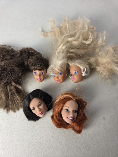 Vintage 90s doll heads - vintage, lot