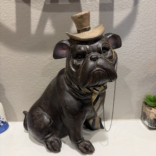 Bulldog ornament with smoking - ornament,