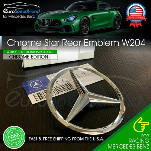 W204 chrome star - chrome, emblem