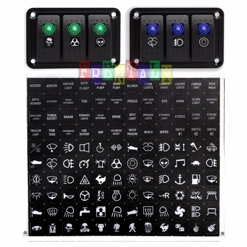 Rocker switch label - rocker, decal