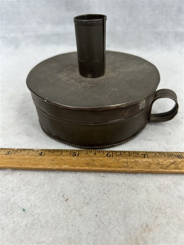 Antique tinder box tin - box,