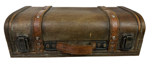 Vintage wooden mini trunk - wooden,