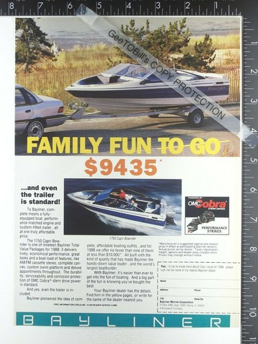 1988 advertising for bayliner - for,
