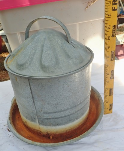 Vintage galvanized tin - vintage, chicken