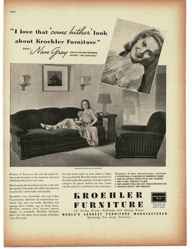 1938 kroehler furniture 5644 - furniture,