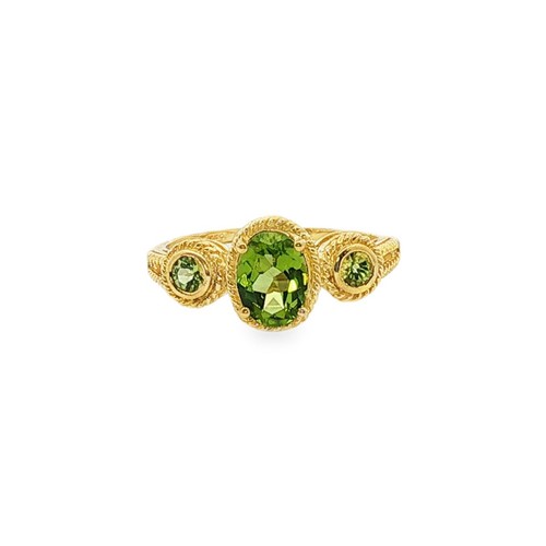 Vintage 10ky triple peridot - 10ky,