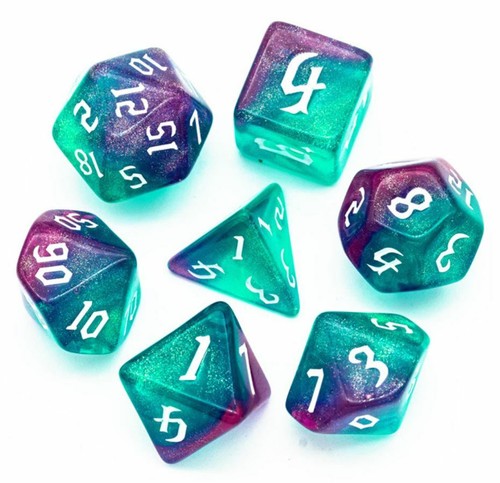 Aurora borealis dice set - aurora,