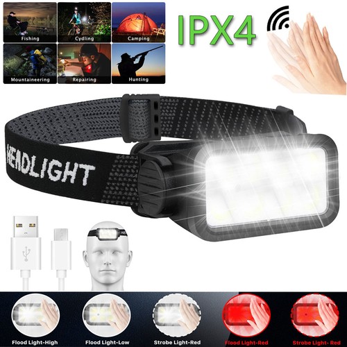 Cob led headlamp usb - cob,
