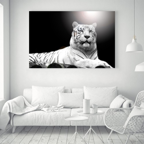 Abstract art tiger black white - abstract,