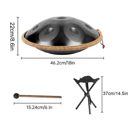 Notes black handpan - black,