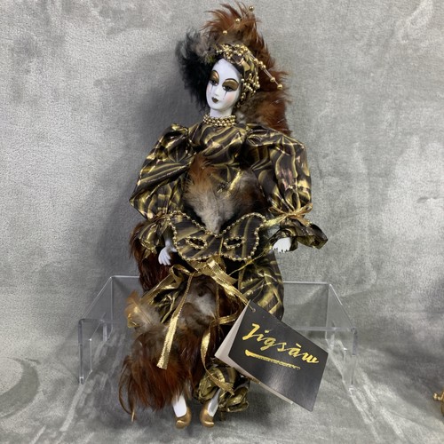 Vtg jigsaw porcelain pierrot - vtg,