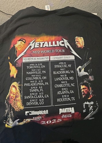 Metallica m72 world tour - world, black