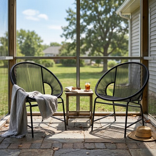 Rattan wicker patio chair - pe,