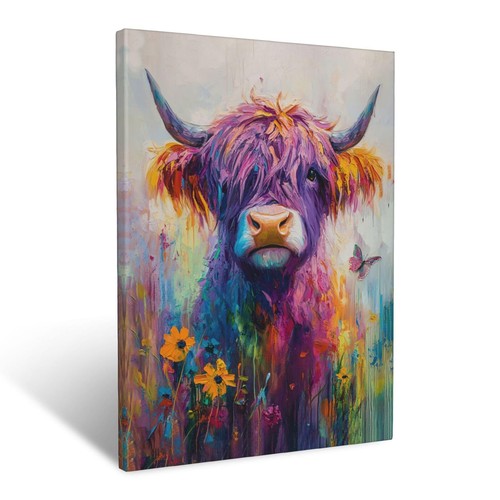 Highland cow canvas - highland,