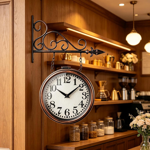 Wall clock iron london - clock,