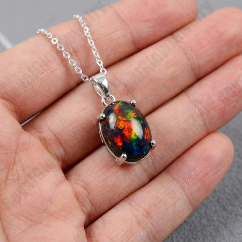 Black opal pendant - opal, |