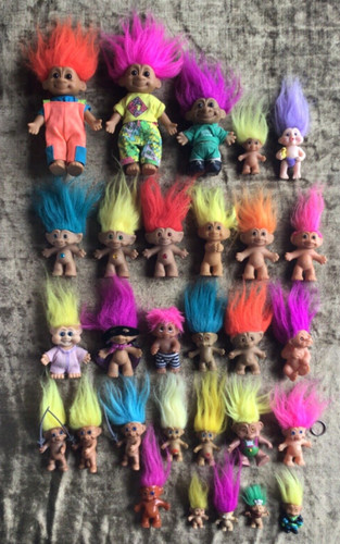 Lot troll dolls 75 - dolls, 1.75”